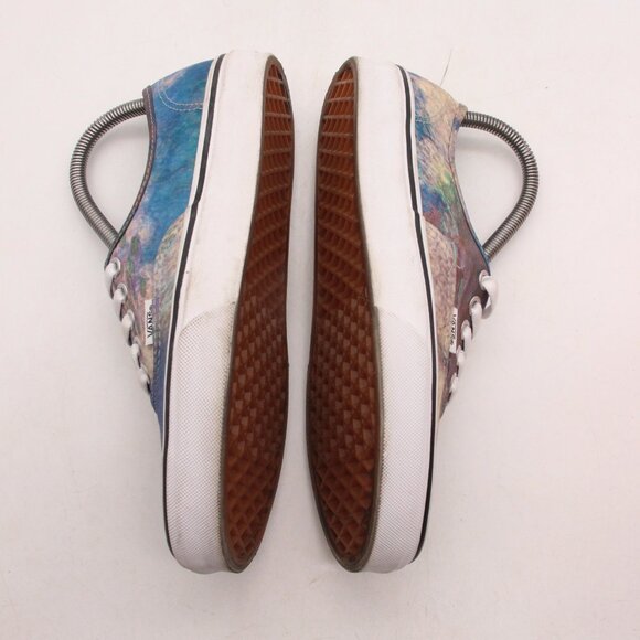 Vans x MoMA Claude Monet Lily Men's 6.5 Women's 8 Blue Canvas Sneakers Lace Up - Picture 8 of 9